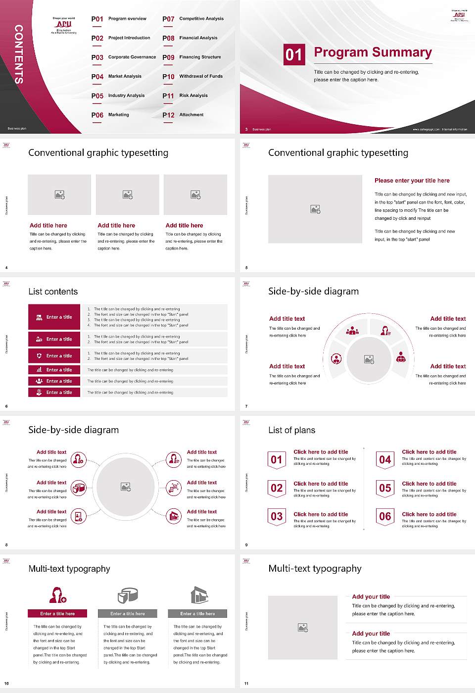 Ritsumeikan Asia Pacific University Competition/Entrepreneurship Contest PPT Template16:9 ratio PPT effect preview image2