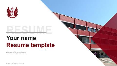 Otaru University of Commerce Resume PPT Template