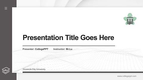 Onomichi City University Thesis Proposal/Graduation Defense PPT Template