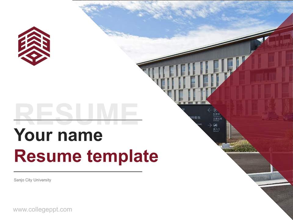 Sanjo City University Resume PPT Template4:3 ratio PPT effect preview image5