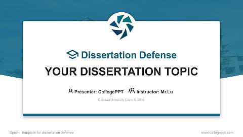Okinawa University Graduation Thesis Defense PPT Template