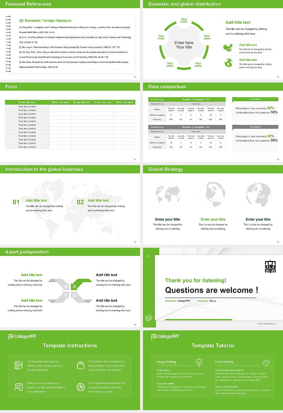 Okayama University of Science Thesis Proposal/Graduation Defense PPT Template16:9 ratio PPT effect preview image4