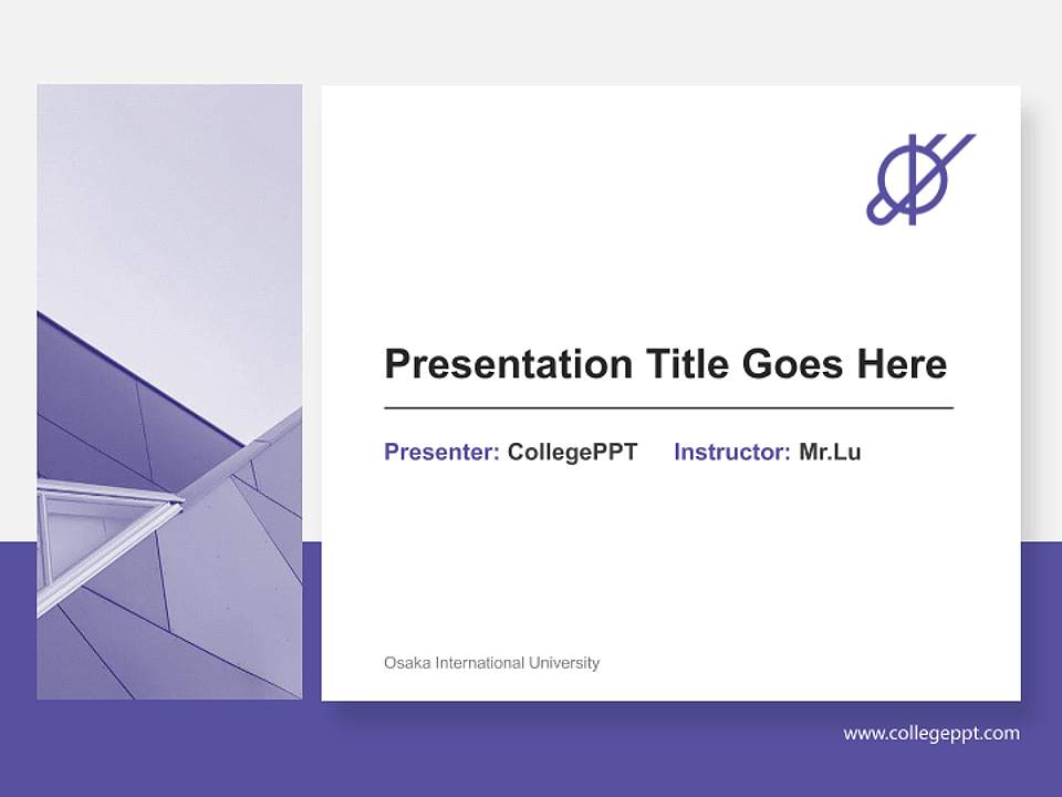 Osaka International University General PPT Template4:3 ratio PPT effect preview image6