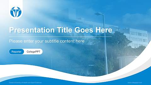 Osaka University of Health and Sport Sciences Lecture Sharing and Networking Event PPT Template