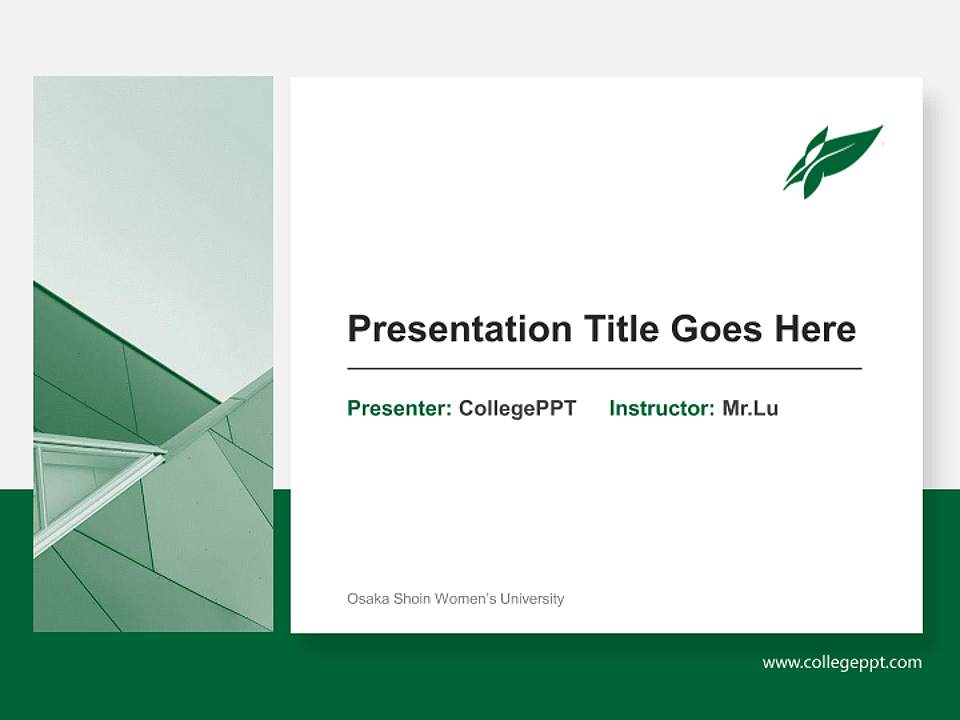Osaka Shoin Women’s University General PPT Template4:3 ratio PPT effect preview image6