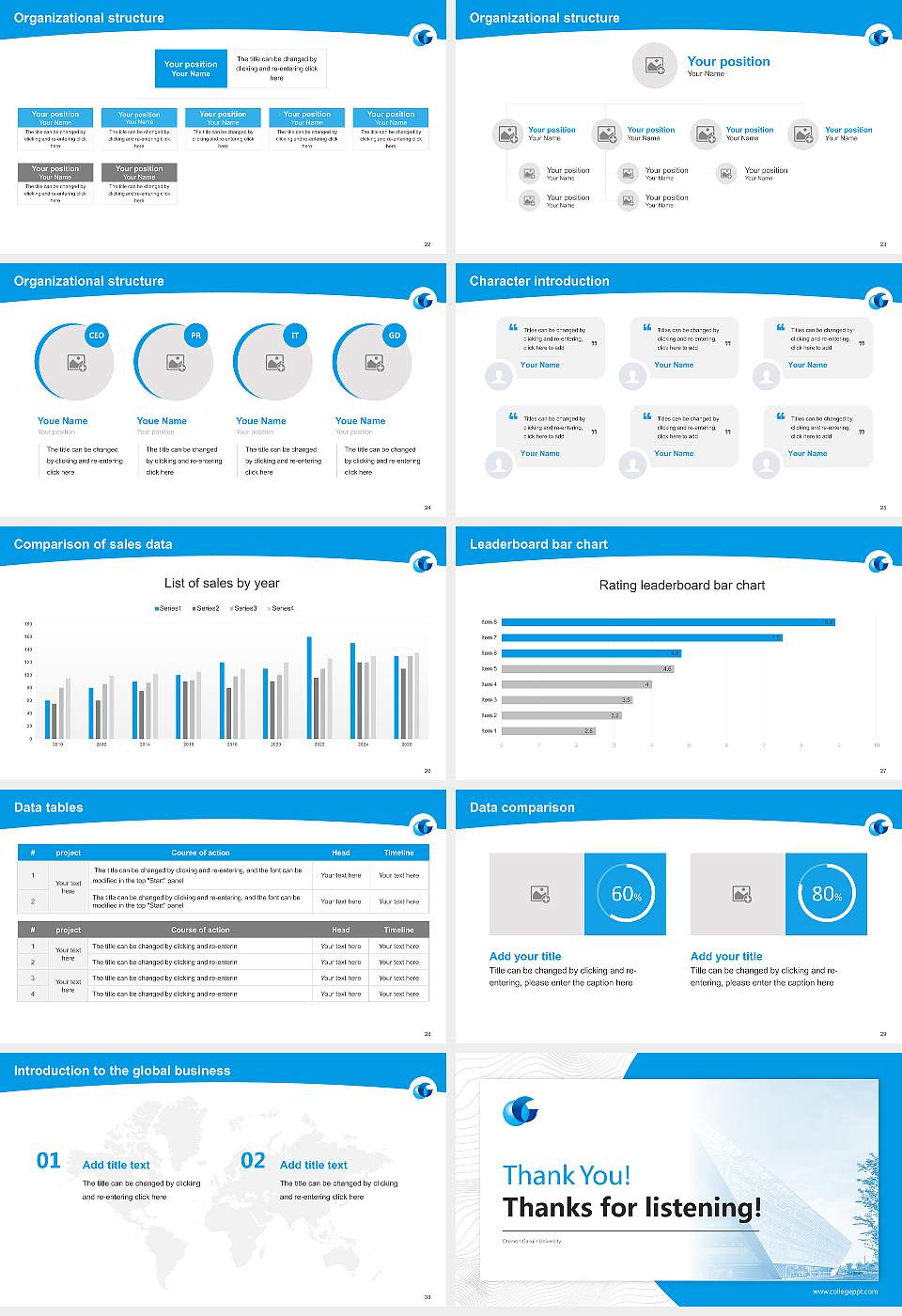 Otemon Gakuin University Academic Presentation/Research Findings Report PPT Template16:9 ratio PPT effect preview image4