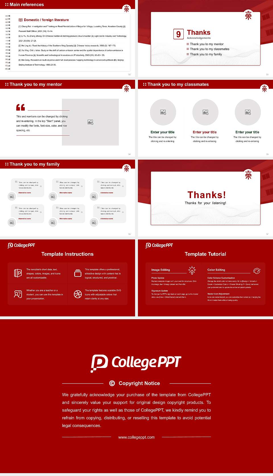 Osaka College of Music Graduation Thesis Defense PPT Template16:9 ratio PPT effect preview image7