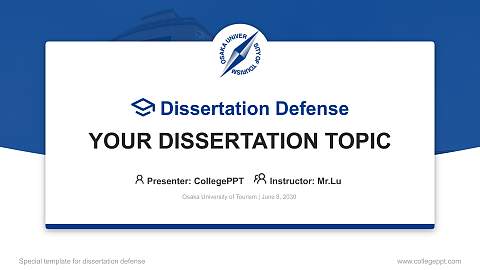 Osaka University of Tourism Graduation Thesis Defense PPT Template