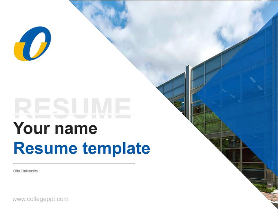Oita University Resume PPT Template4:3 ratio PPT effect preview image5