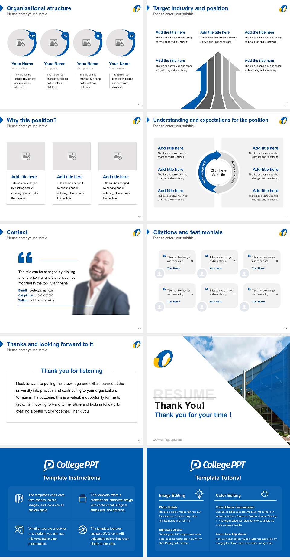 Oita University Resume PPT Template4:3 ratio PPT effect preview image4