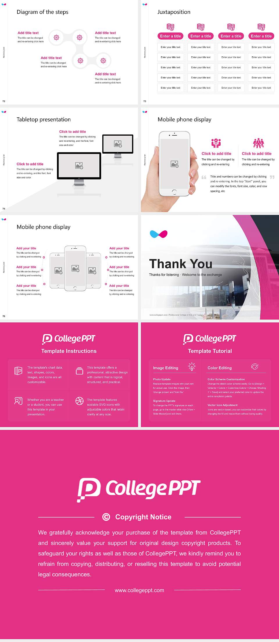 Professional College of Arts and Tourism Competition/Entrepreneurship Contest PPT Template4:3 ratio PPT effect preview image9