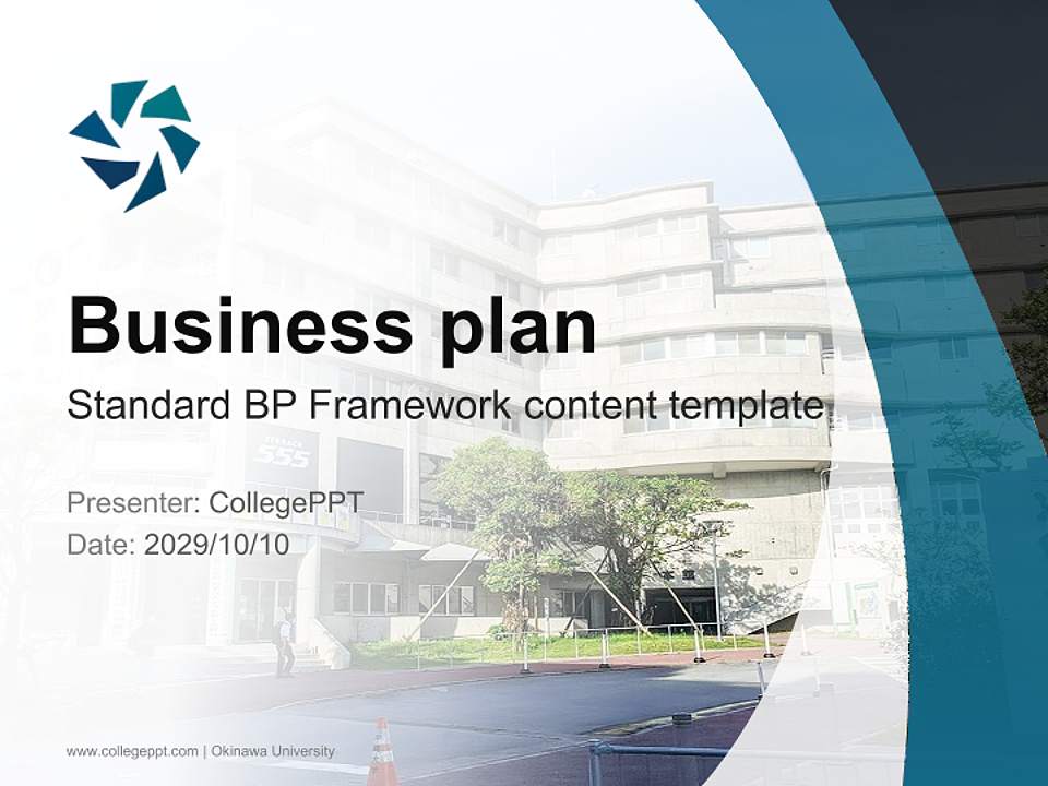 Okinawa University Competition/Entrepreneurship Contest PPT Template4:3 ratio PPT effect preview image9