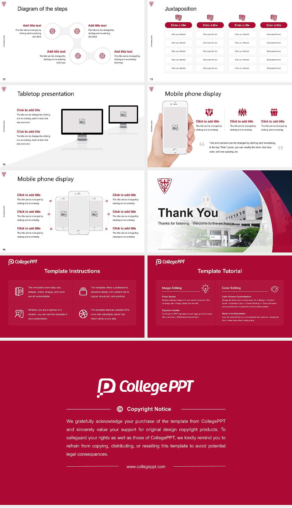 Okinawa Christian University Competition/Entrepreneurship Contest PPT Template16:9 ratio PPT effect preview image9