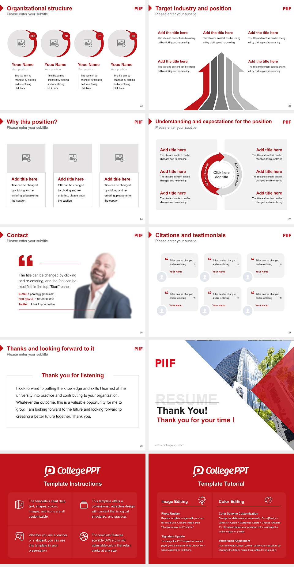 Professional Institute of International Fashion Resume PPT Template4:3 ratio PPT effect preview image4