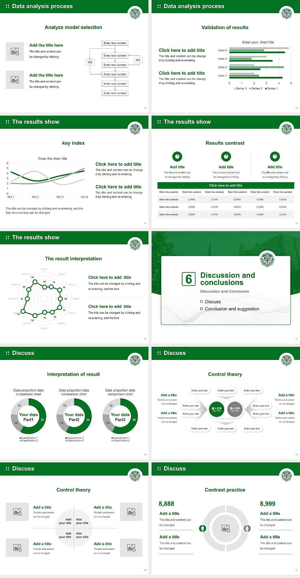 Rakuno Gakuen University Graduation Thesis Defense PPT Template4:3 ratio PPT effect preview image5