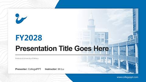 Prefectural University of Mihara Academic Presentation/Research Findings Report PPT Template