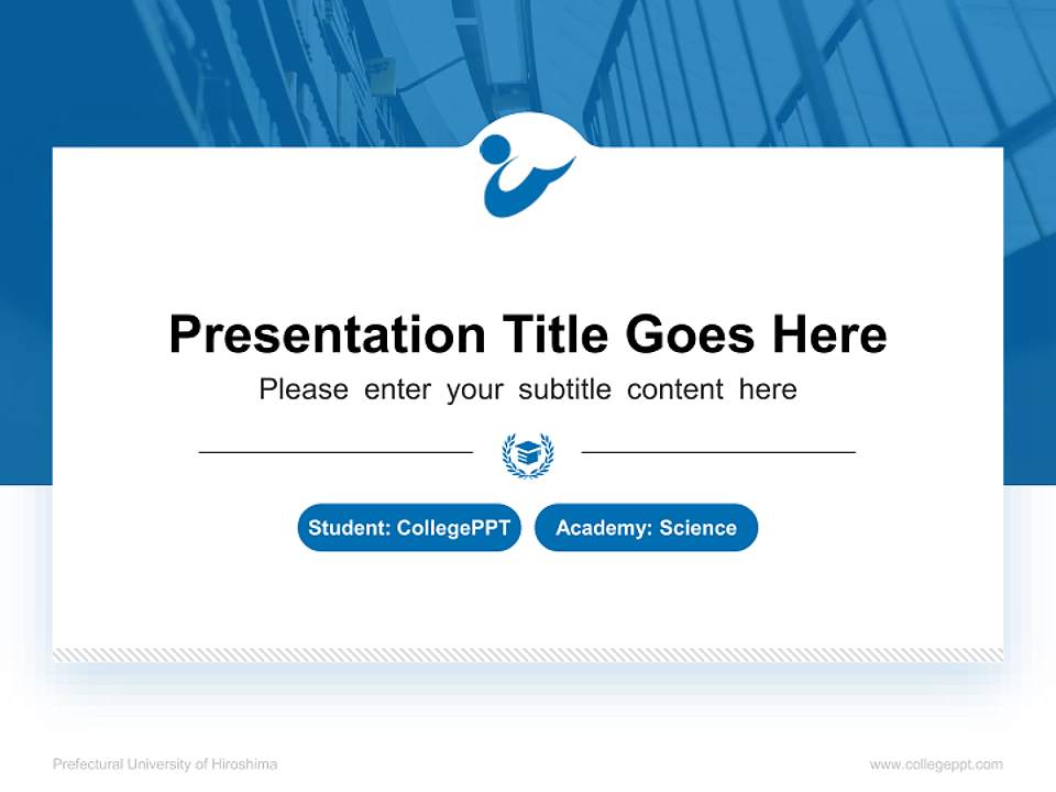 Prefectural University of Hiroshima National Scholarship Defense PPT Template4:3 ratio PPT effect preview image4