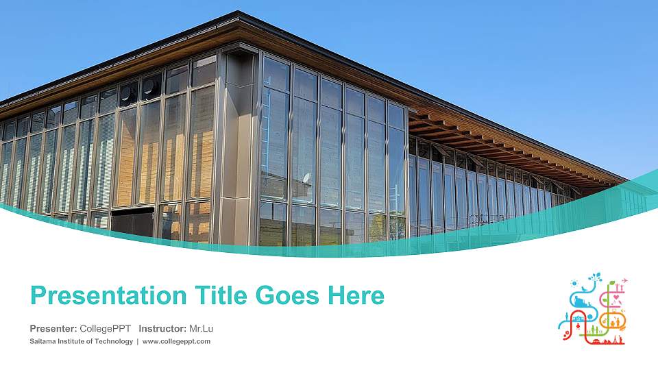 Saitama Institute of Technology Course/Courseware Creation PPT Template16:9 ratio PPT effect preview image