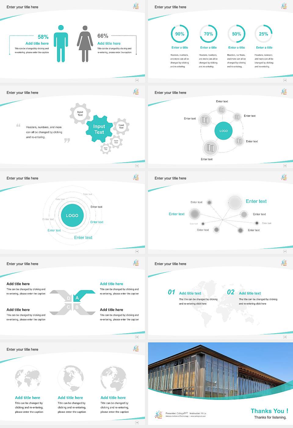 Saitama Institute of Technology Course/Courseware Creation PPT Template16:9 ratio PPT effect preview image4