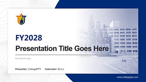 North Asia University Academic Presentation/Research Findings Report PPT Template