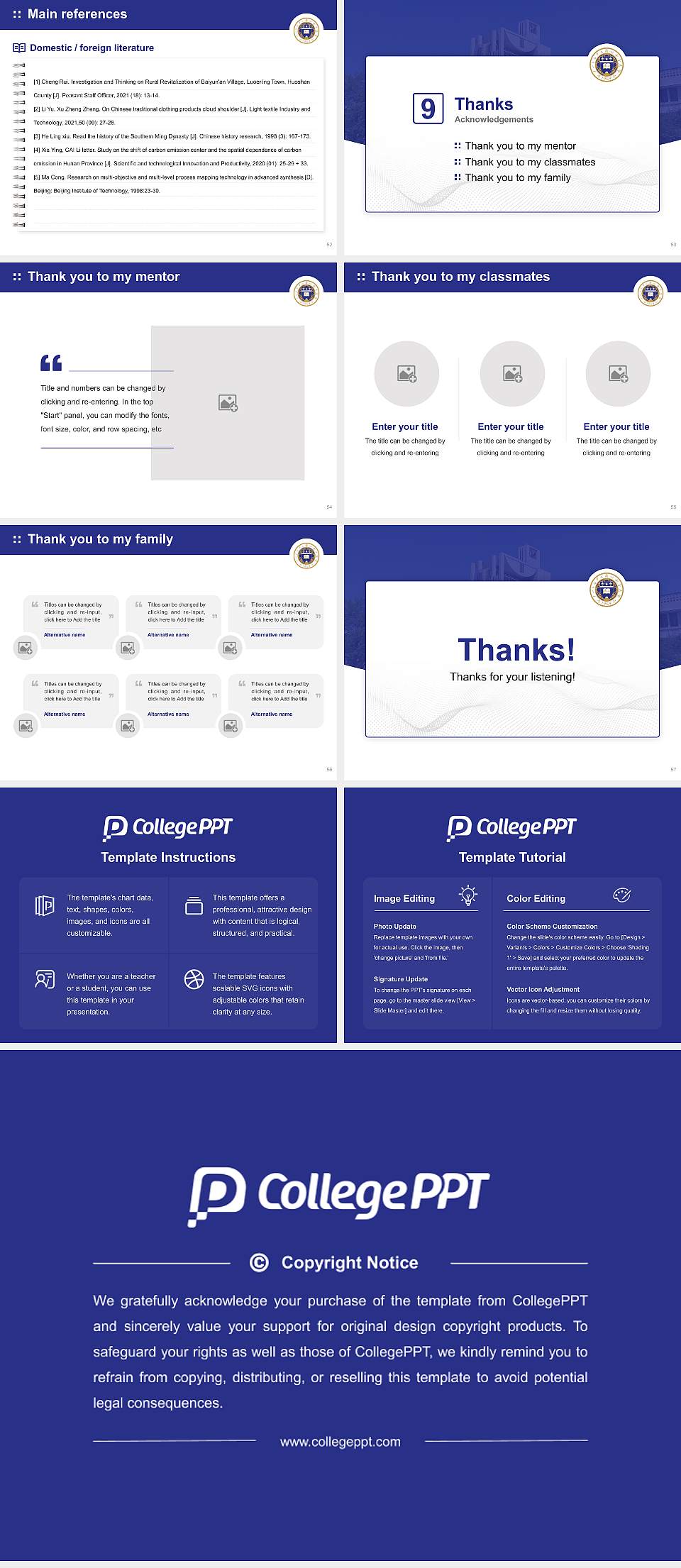 Notre Dame Seishin University Graduation Thesis Defense PPT Template4:3 ratio PPT effect preview image7
