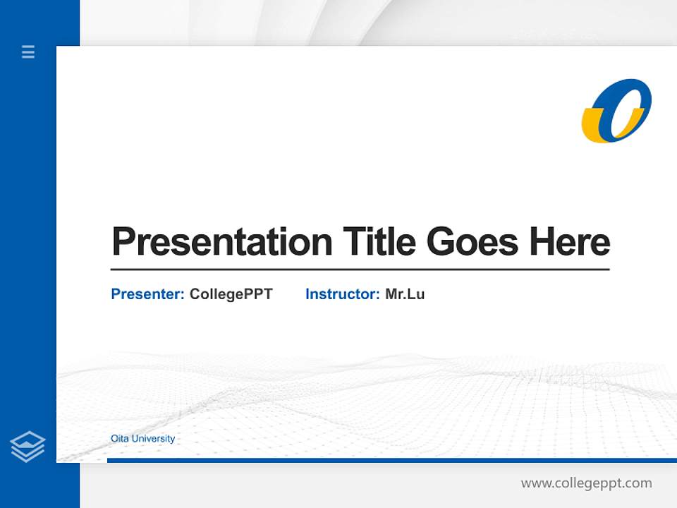 Oita University Thesis Proposal/Graduation Defense PPT Template4:3 ratio PPT effect preview image5