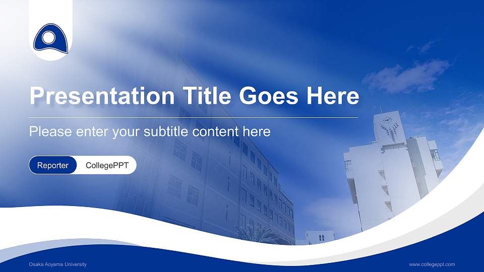 Osaka Aoyama University Lecture Sharing and Networking Event PPT Template16:9 ratio PPT effect preview image