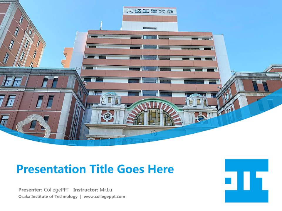 Osaka Institute of Technology Course/Courseware Creation PPT Template4:3 ratio PPT effect preview image5