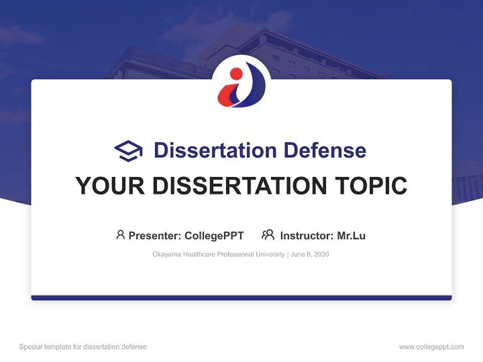 Okayama Healthcare Professional University Graduation Thesis Defense PPT Template4:3 ratio PPT effect preview image7