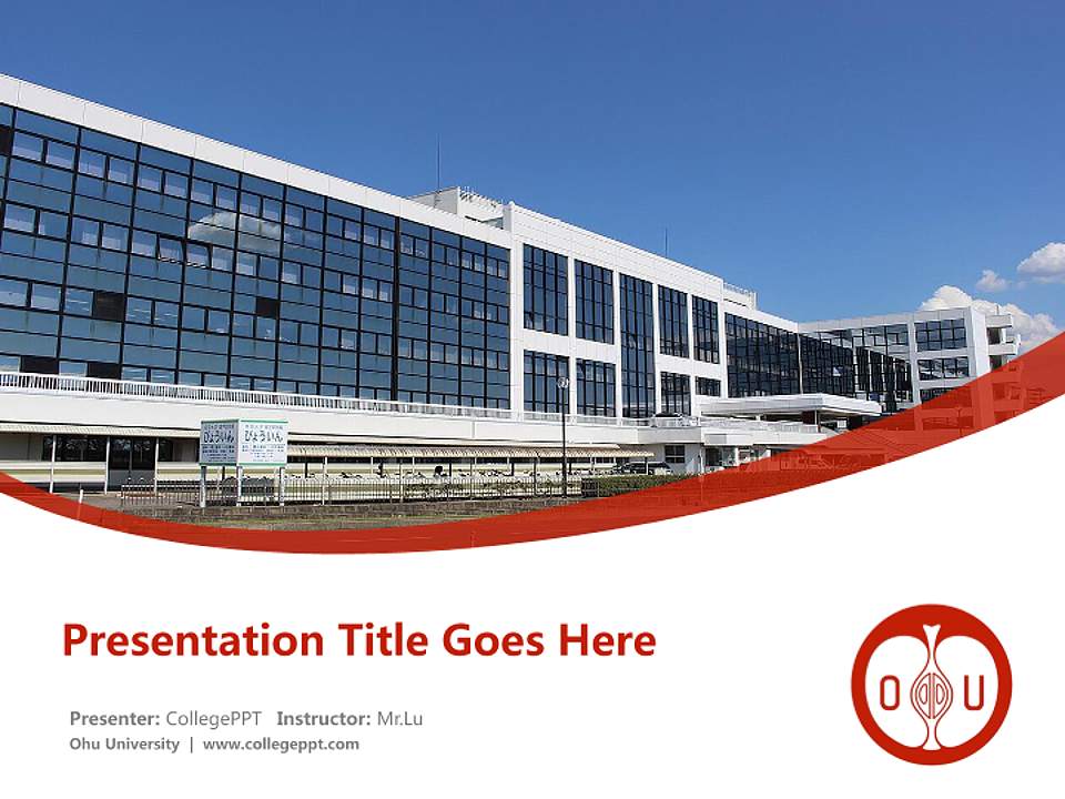 Ohu University Course/Courseware Creation PPT Template4:3 ratio PPT effect preview image5