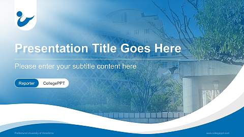 Prefectural University of Hiroshima Lecture Sharing and Networking Event PPT Template