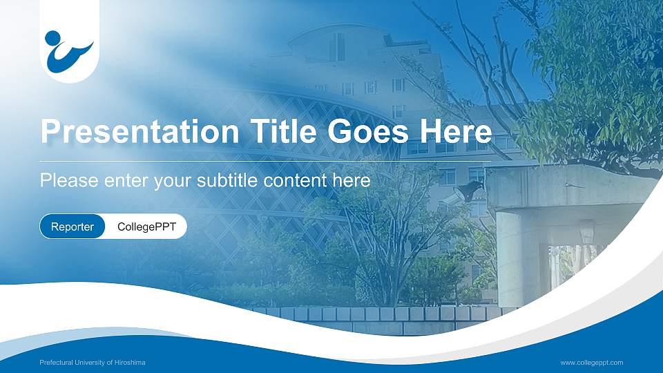 Prefectural University of Hiroshima Lecture Sharing and Networking Event PPT Template16:9 ratio PPT effect preview image1