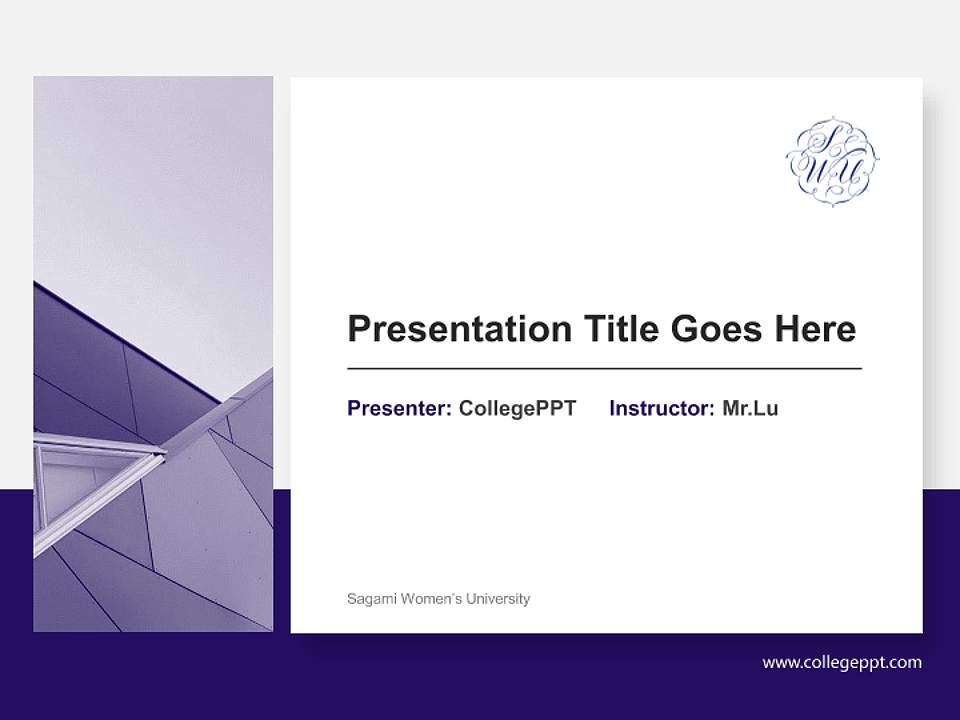Sagami Women’s University General PPT Template4:3 ratio PPT effect preview image6