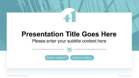 Osaka Health Science University National Scholarship Defense PPT Template