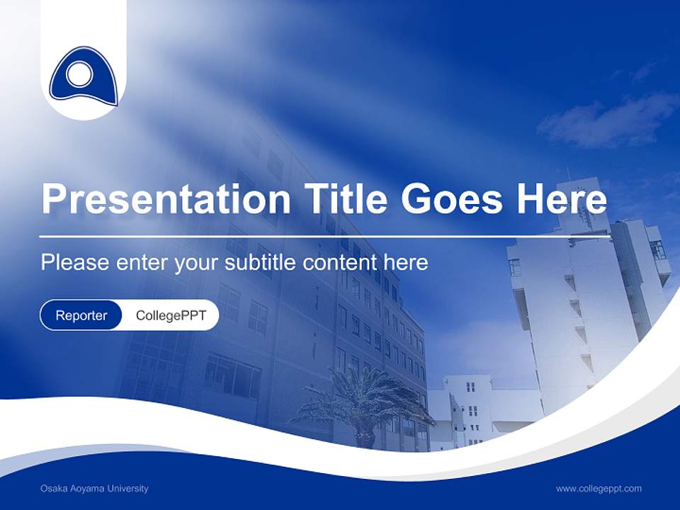 Osaka Aoyama University Lecture Sharing and Networking Event PPT Template4:3 ratio PPT effect preview image4