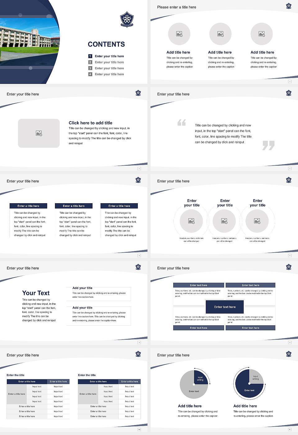 Osaka Seikei University Course/Courseware Creation PPT Template16:9 ratio PPT effect preview image2