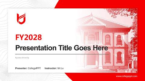 Ryukoku University Academic Presentation/Research Findings Report PPT Template