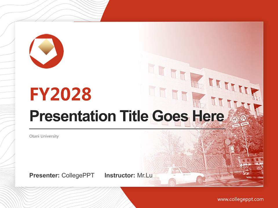 Otani University Academic Presentation/Research Findings Report PPT Template4:3 ratio PPT effect preview image5