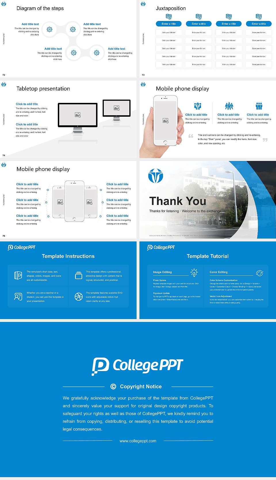 Osaka University of Health and Sport Sciences Competition/Entrepreneurship Contest PPT Template16:9 ratio PPT effect preview image9