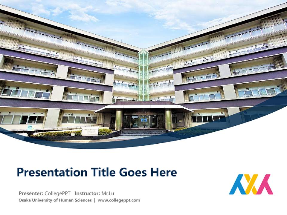 Osaka University of Human Sciences Course/Courseware Creation PPT Template4:3 ratio PPT effect preview image5