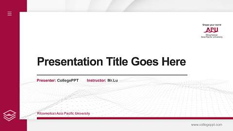Ritsumeikan Asia Pacific University Thesis Proposal/Graduation Defense PPT Template