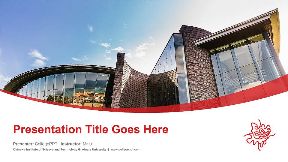 Okinawa Institute of Science and Technology Graduate University Course/Courseware Creation PPT Template16:9 ratio PPT effect preview image