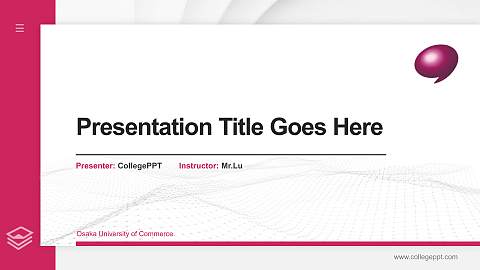 Osaka University of Commerce Thesis Proposal/Graduation Defense PPT Template
