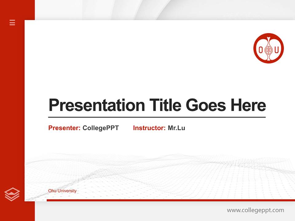 Ohu University Thesis Proposal/Graduation Defense PPT Template4:3 ratio PPT effect preview image5