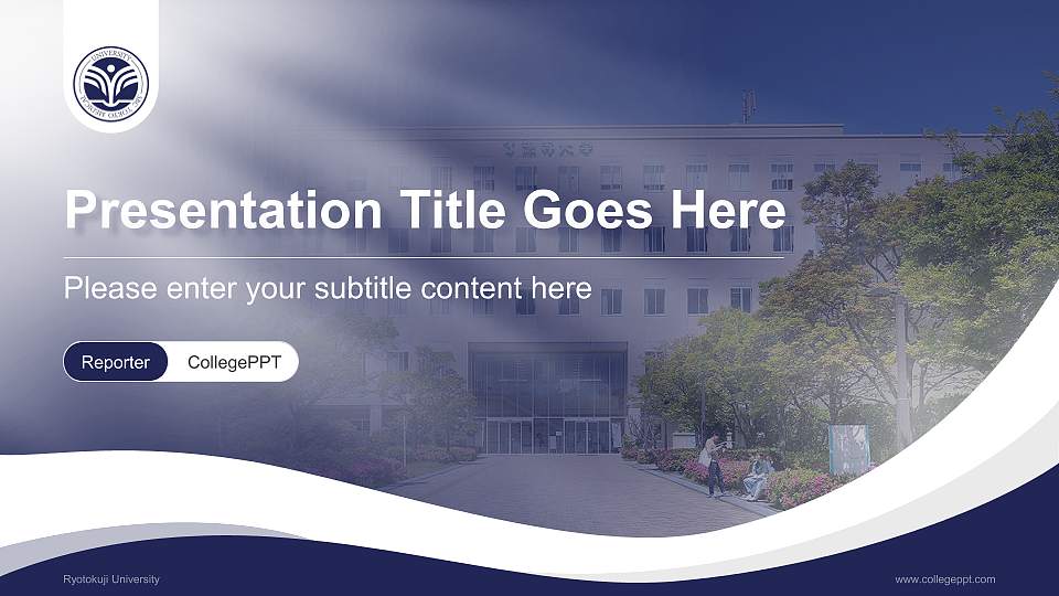 Ryotokuji University Lecture Sharing and Networking Event PPT Template16:9 ratio PPT effect preview image