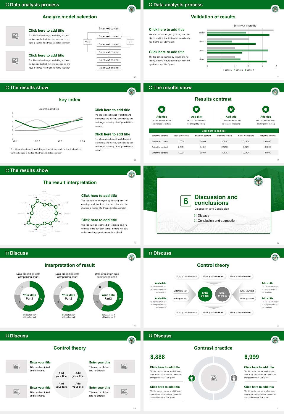 Rakuno Gakuen University Graduation Thesis Defense PPT Template16:9 ratio PPT effect preview image5