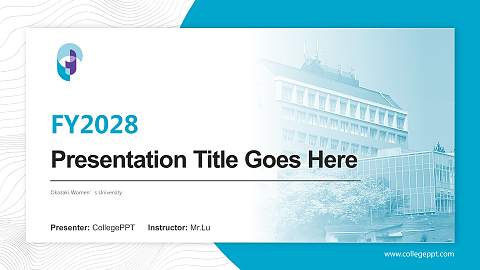 Okazaki Women’s University Academic Presentation/Research Findings Report PPT Template