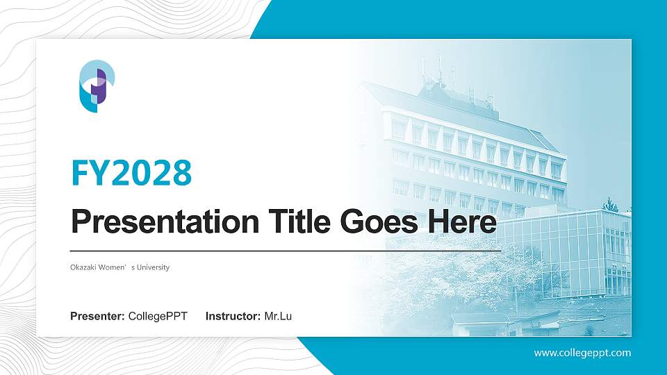 Okazaki Women’s University Academic Presentation/Research Findings Report PPT Template16:9 ratio PPT effect preview image
