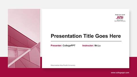 Ritsumeikan Asia Pacific University General PPT Template
