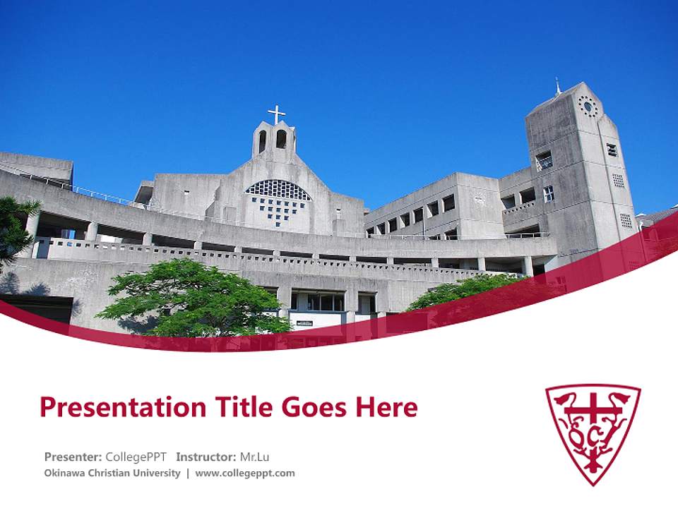Okinawa Christian University Course/Courseware Creation PPT Template4:3 ratio PPT effect preview image5